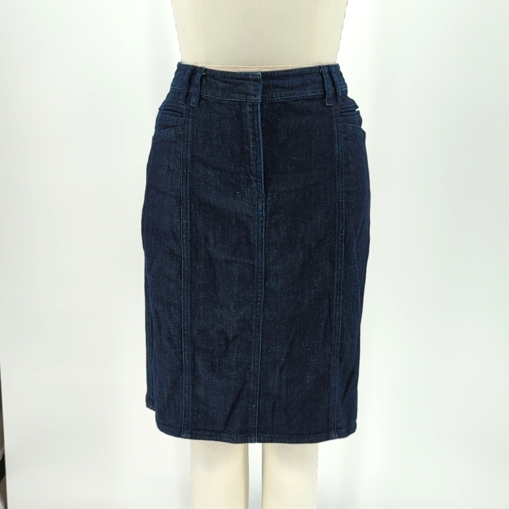 Jones NY Denim Pencil Skirt Blue 4 Business casual preppy office classic basic